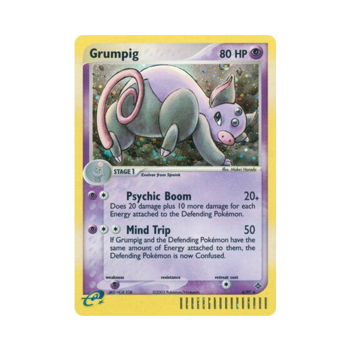 포켓몬 TCG 피그킹 RH EX 드래곤 (영문판)(Pokemon TCG Grumpig RH EX Dragon (English Ver.)) - 1