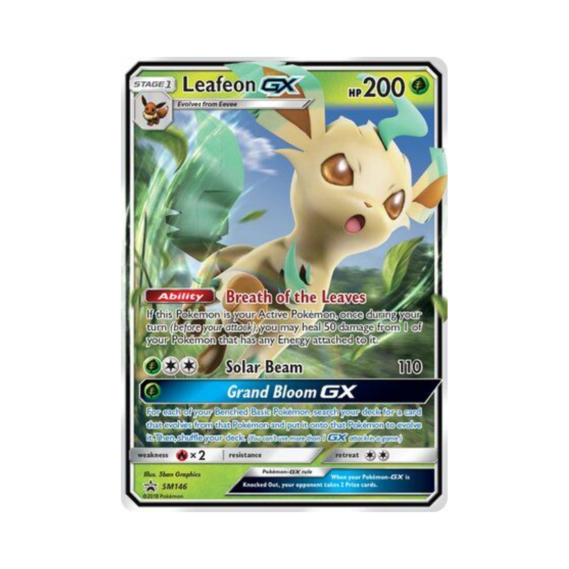 포켓몬 TCG 리피아 GX P 썬 & 문 프로모카드 (영문판)(Pokemon TCG Leafeon GX P Sun & Moon Promos (English Ver.)) - 1