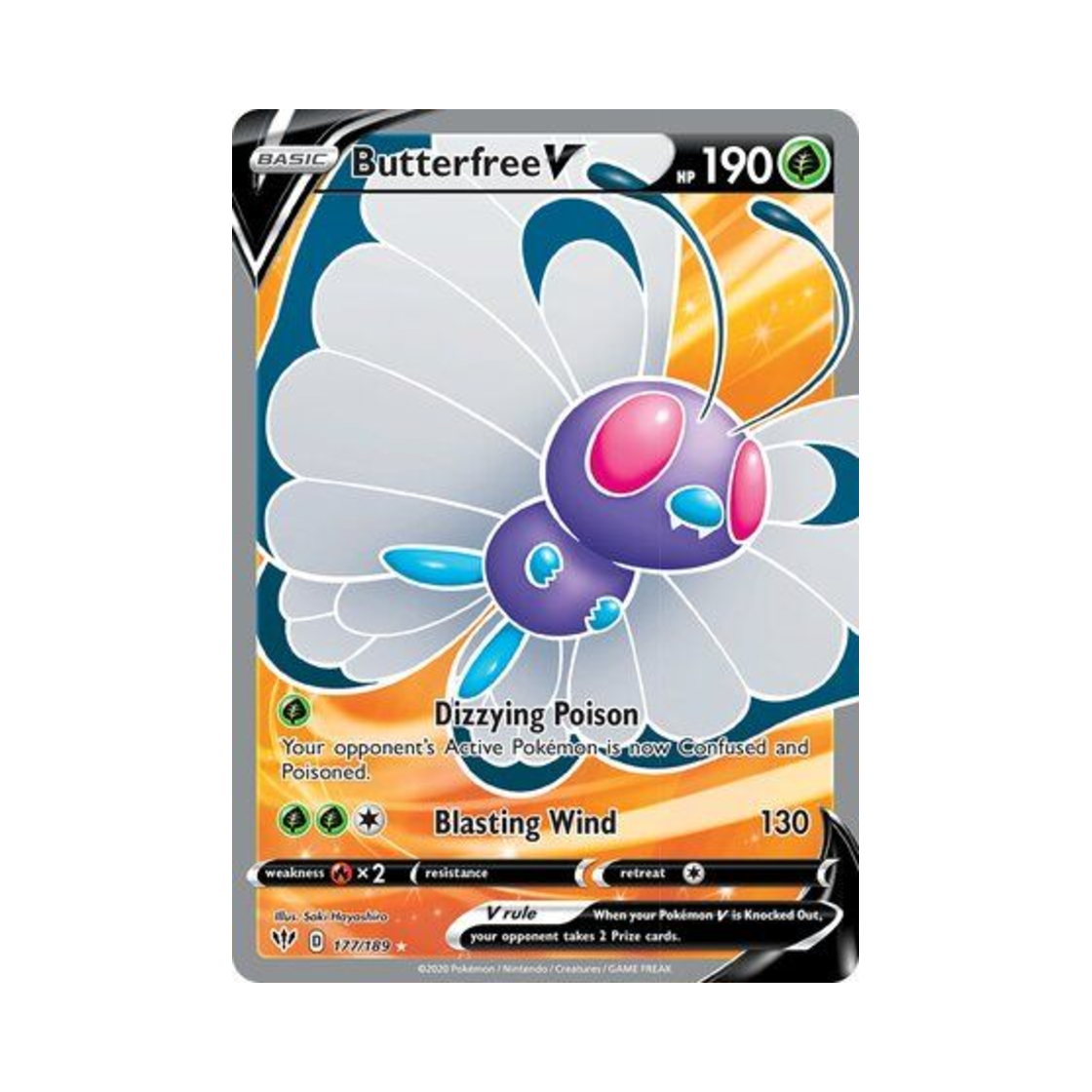포켓몬 TCG 버터플 V RU 다크니스 어블레이즈 (영문판)(Pokemon TCG Butterfree V RU Darkness Ablaze (English Ver.)) - 1