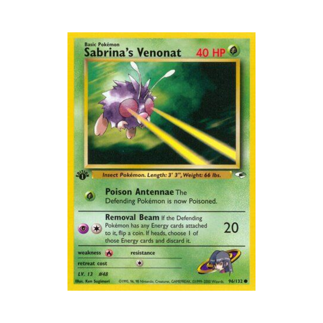 포켓몬 TCG 초련의 콘팡 C 짐 히어로즈 (영문판)(Pokemon TCG Sabrina's Venonat C Gym Heroes (English Ver.)) - 1