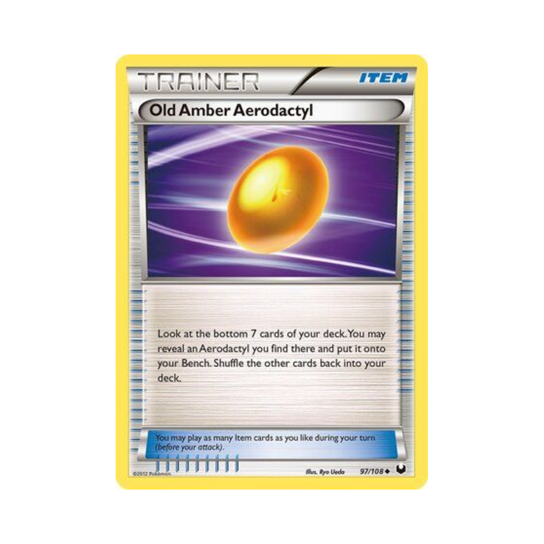 DEX97/108 Pokemon TCG Old Amber Aerodactyl U Dark Explorers (English Ver.)