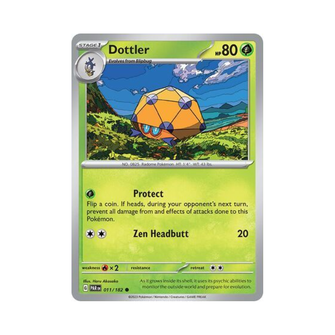 포켓몬 TCG 레돔벌레 C 파라독스 리프트 (영문판)(Pokemon TCG Dottler C Paradox Rift (English Ver.))