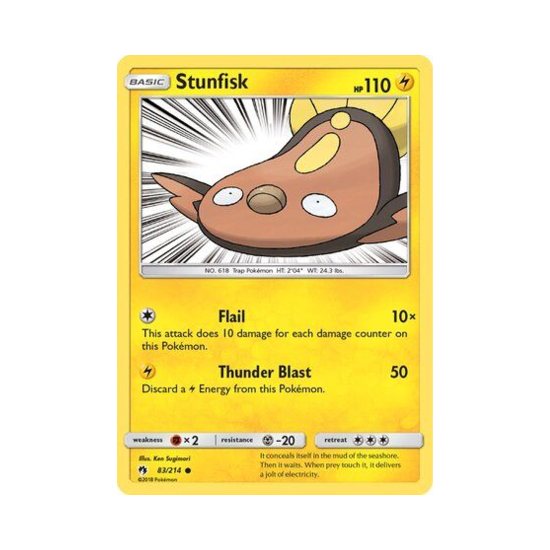 포켓몬 TCG 메더 C 로스트 썬더 (영문판)(Pokemon TCG Stunfisk C Lost Thunder (English Ver.)) - 1