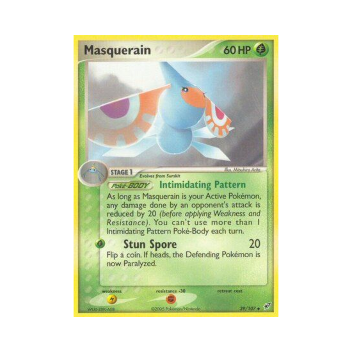 DX39/107 Pokemon TCG Masquerain U EX Deoxys (English Ver.)