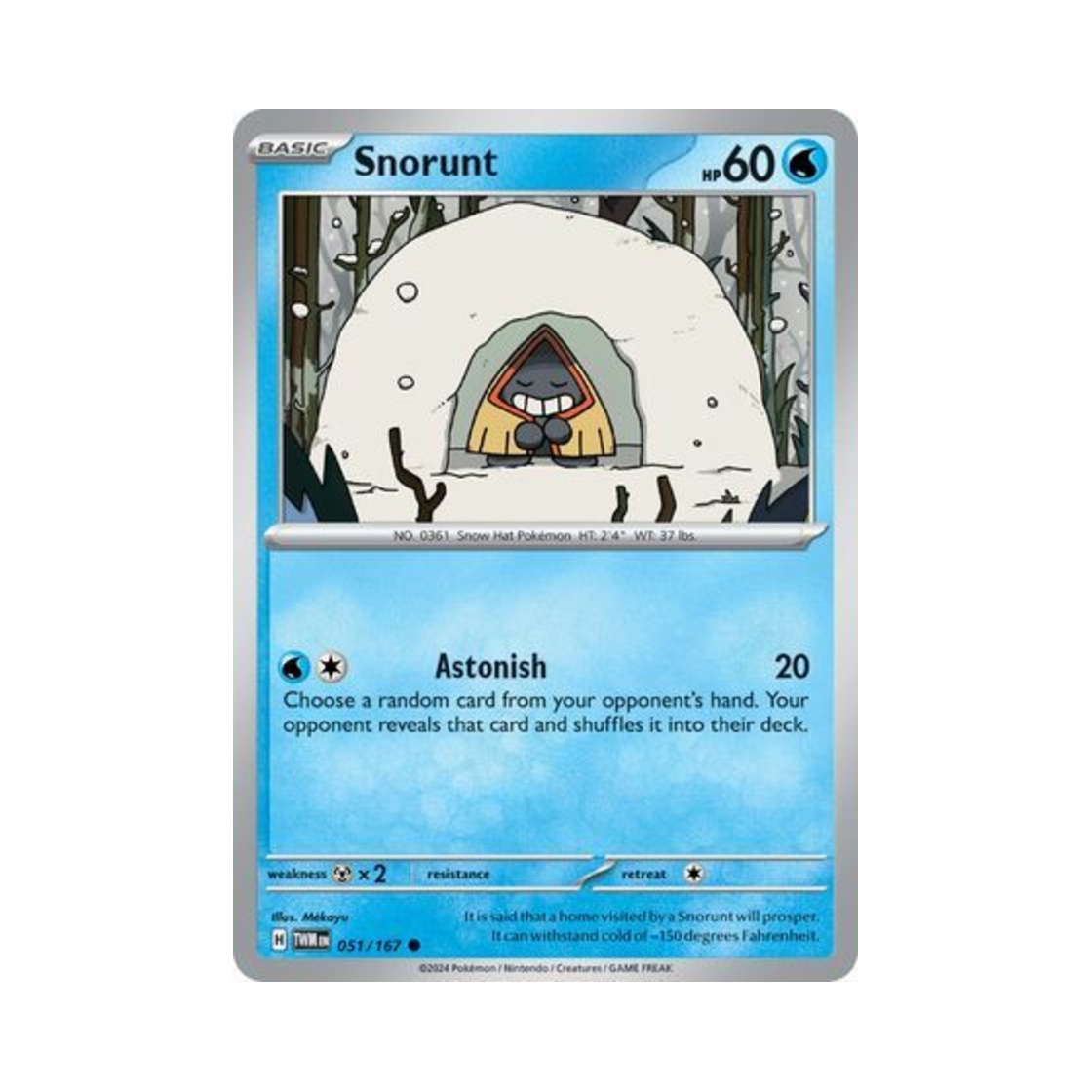 포켓몬 TCG 눈꼬마 C 트와일라잇 마스커레이드 (영문판)(Pokemon TCG Snorunt C Twilight Masquerade (English Ver.)) - 1