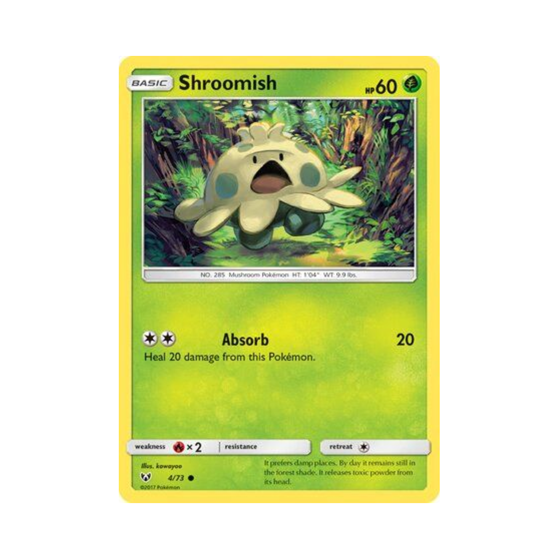포켓몬 TCG 버섯꼬 C 샤이닝 레전즈 (영문판)(Pokemon TCG Shroomish C Shining Legends (English Ver.)) - 1