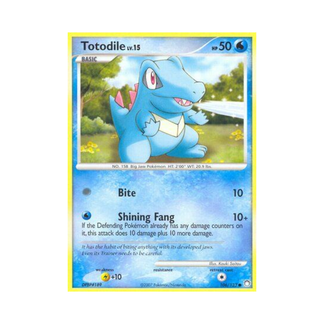 포켓몬 TCG 리아코 C 미스터리어스 트레져스 (영문판)(Pokemon TCG Totodile C Mysterious Treasures (English Ver.)) - 1