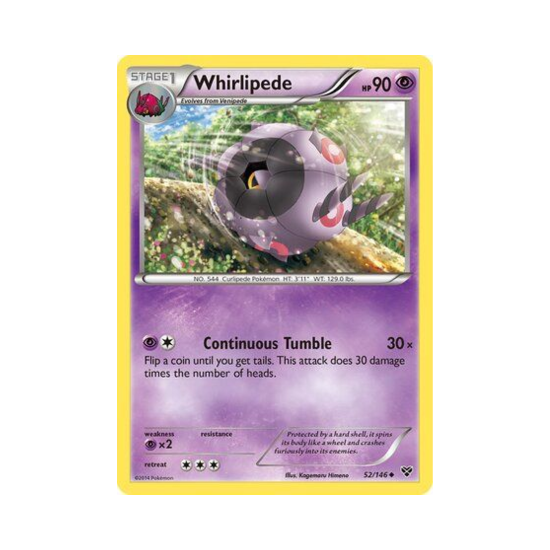 포켓몬 TCG 휠구 U XY (영문판)(Pokemon TCG Whirlipede U XY (English Ver.)) - 1