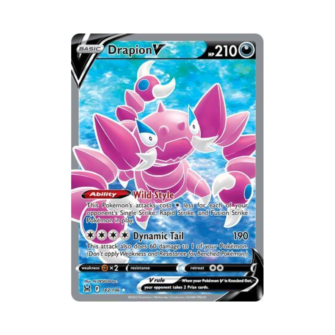 포켓몬 TCG 드래피온 V RU 로스트 오리진 (영문판)(Pokemon TCG Drapion V RU Lost Origin (English Ver.))
