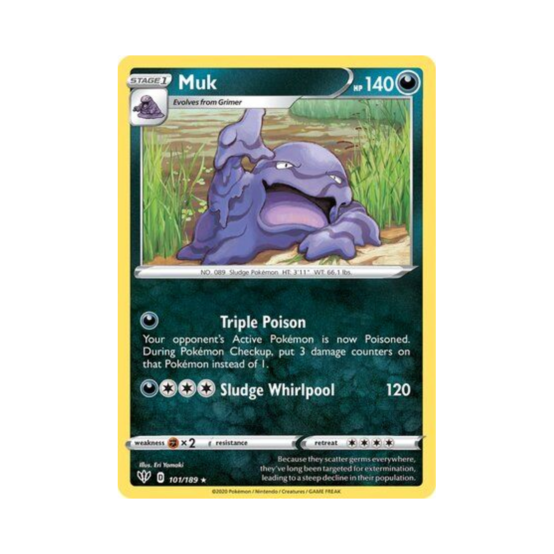포켓몬 TCG 질뻐기 R 다크니스 어블레이즈 (영문판)(Pokemon TCG Muk R Darkness Ablaze (English Ver.)) - 1