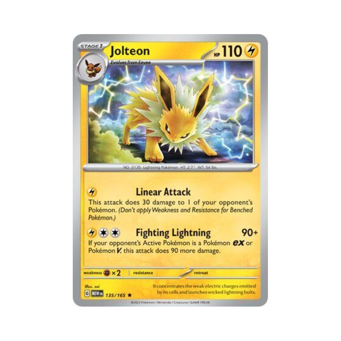 포켓몬 TCG 쥬피썬더 R 스칼렛 & 바이올렛 151 (영문판)(Pokemon TCG Jolteon R Scarlet & Violet 151 (English Ver.)) - 1