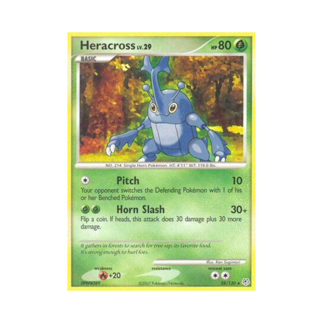 포켓몬 TCG 헤라크로스 R 다이아몬드 & 펄 (영문판)(Pokemon TCG Heracross R Diamond & Pearl (English Ver.)) - 1
