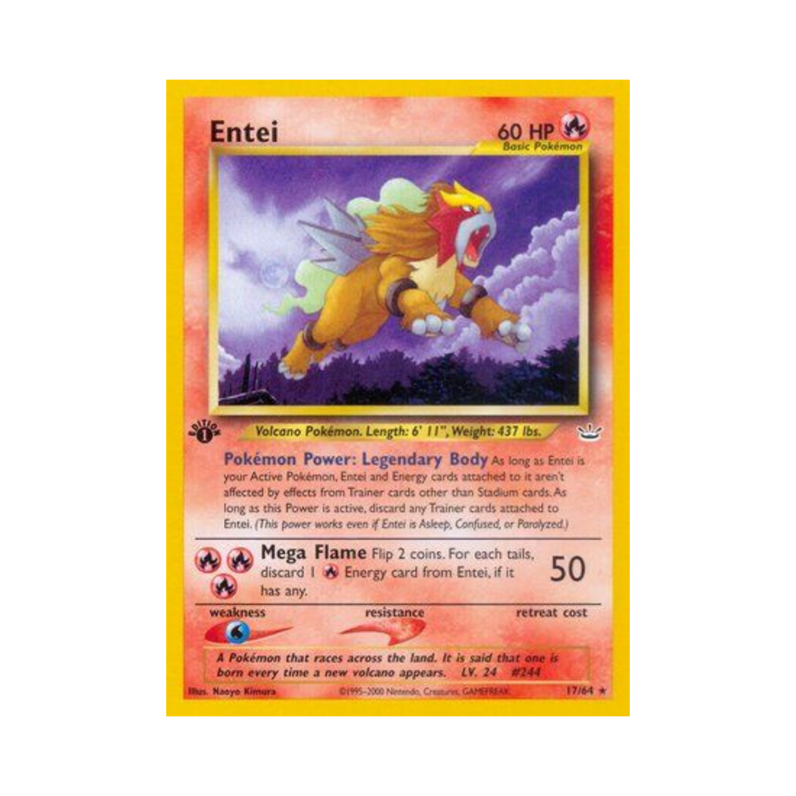포켓몬 TCG 앤테이 R 네오 레버레이션 (영문판)(Pokemon TCG Entei R Neo Revelation (English Ver.))