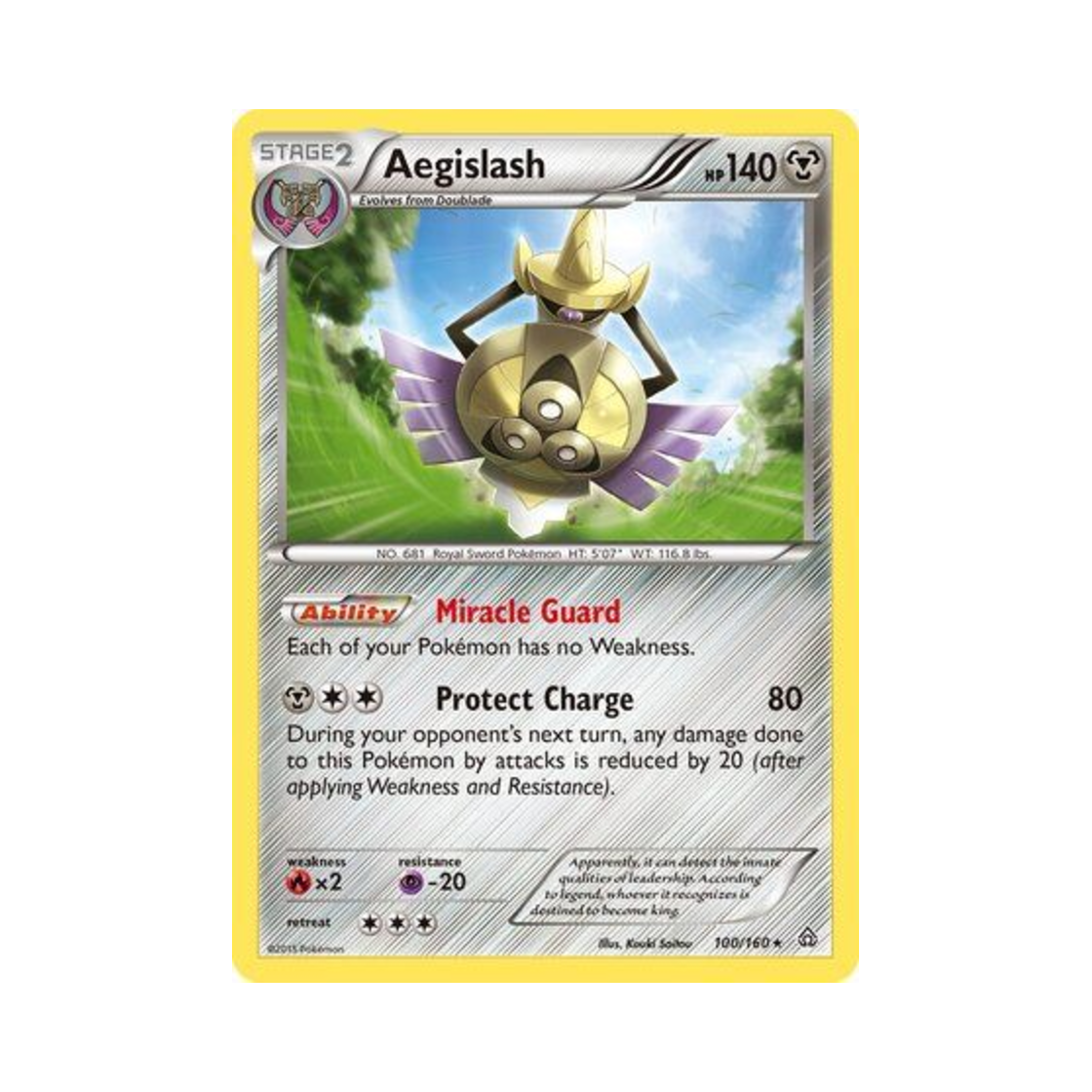 포켓몬 TCG 킬가르도 RH 프라이멀 크래시 (영문판)(Pokemon TCG Aegislash RH Primal Clash (English Ver.)) - 1