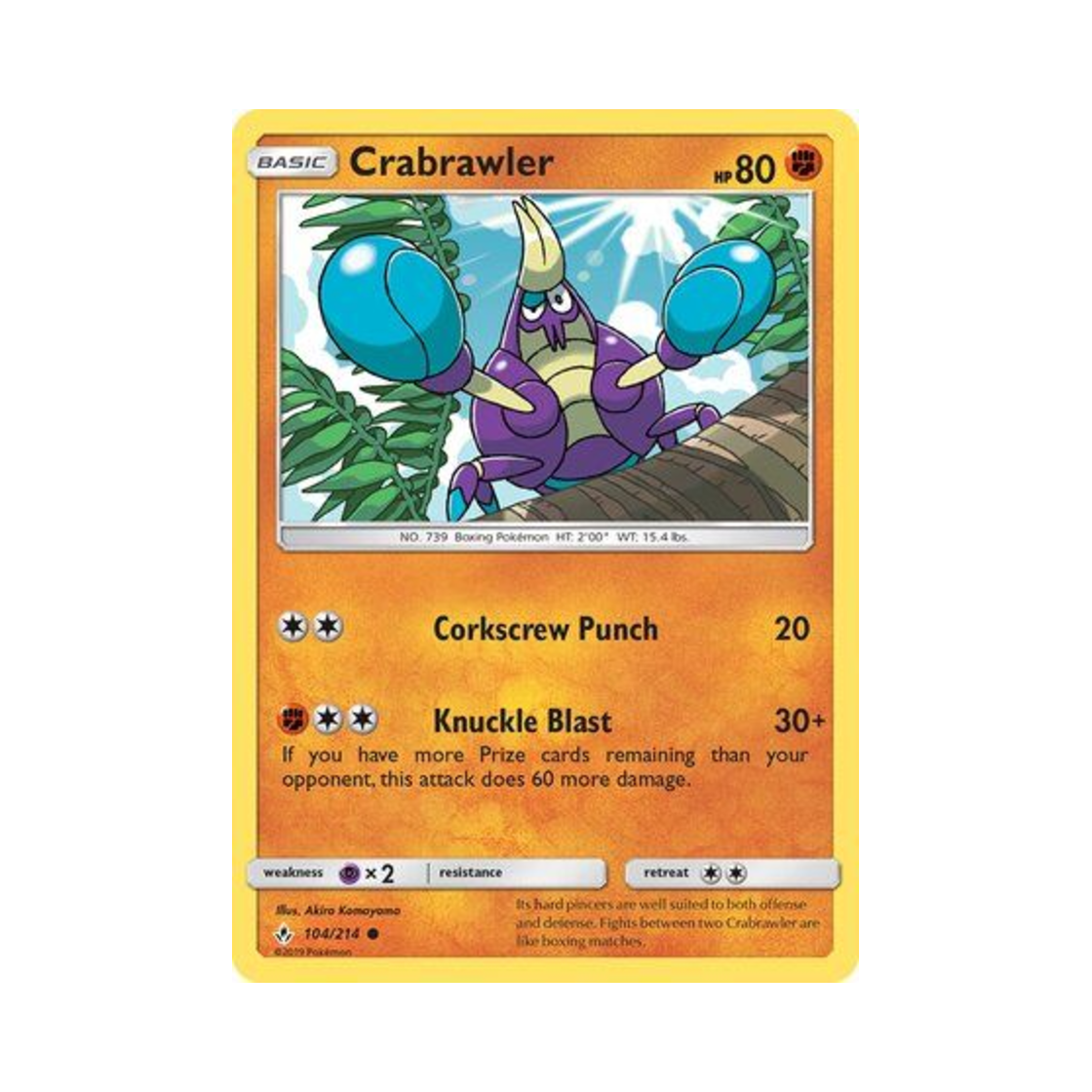 포켓몬 TCG 오기지게 C 언브로큰 본즈 (영문판)(Pokemon TCG Crabrawler C Unbroken Bonds (English Ver.)) - 1