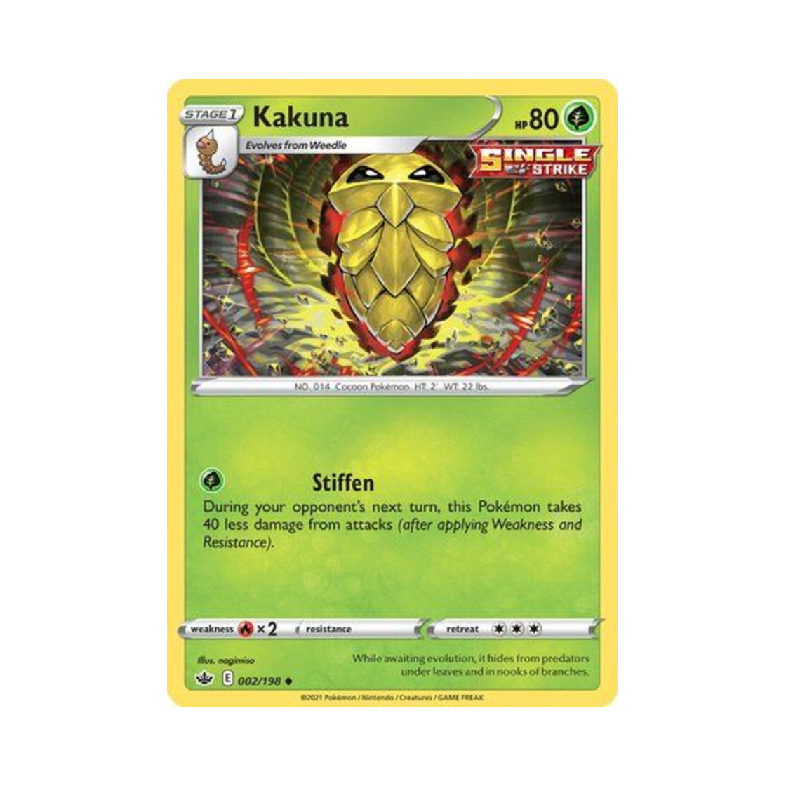 포켓몬 TCG 딱충이 U 칠링 레인 (영문판)(Pokemon TCG Kakuna U Chilling Reign (English Ver.)) - 1