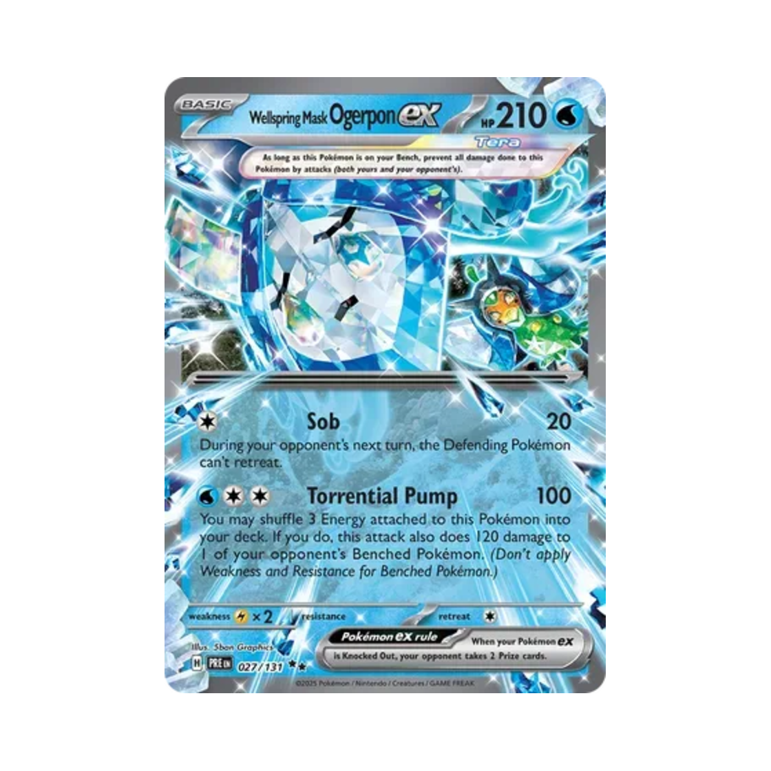 포켓몬 TCG 오거폰 우물의 가면 ex DR 프리즈매틱 에볼루션즈 (영문판)(Pokemon TCG Wellspring Mask Ogerpon ex DR Prismatic Evolutions (English Ver.)) - 1