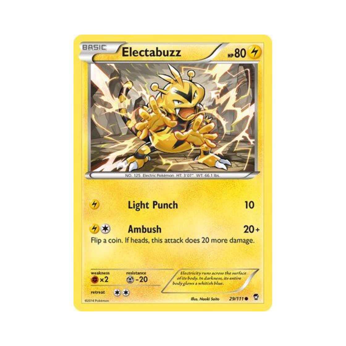 포켓몬 TCG 에레브 C 퓨리어스 피스트 (영문판)(Pokemon TCG Electabuzz C Furious Fists (English Ver.))