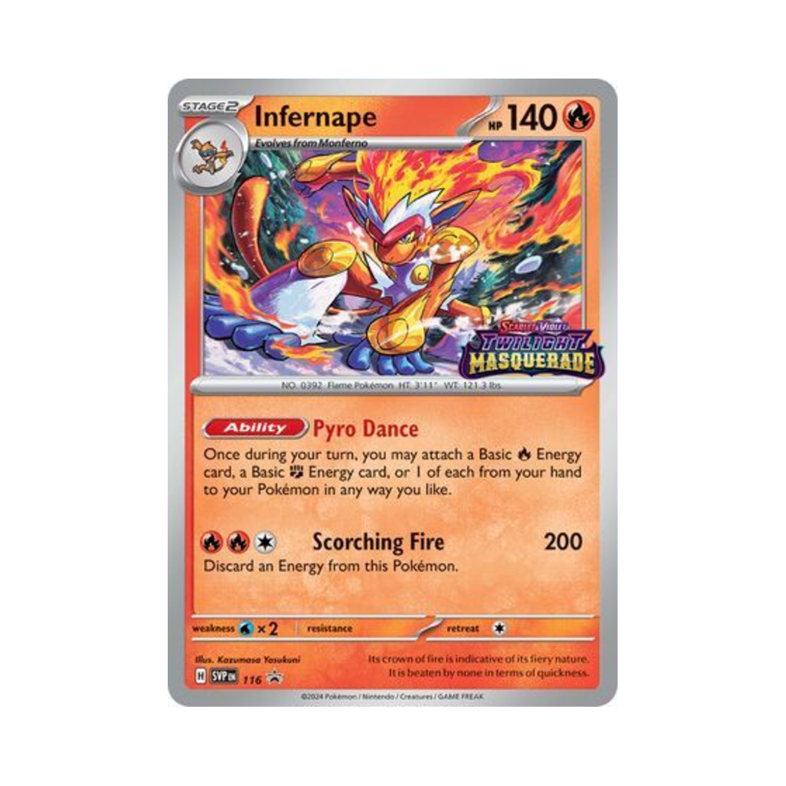 포켓몬 TCG 초염몽 P 스칼렛 & 바이올렛 프로모 카드 (영문판)(Pokemon TCG Infernape P Scarlet & Violet Promos (English Ver.))