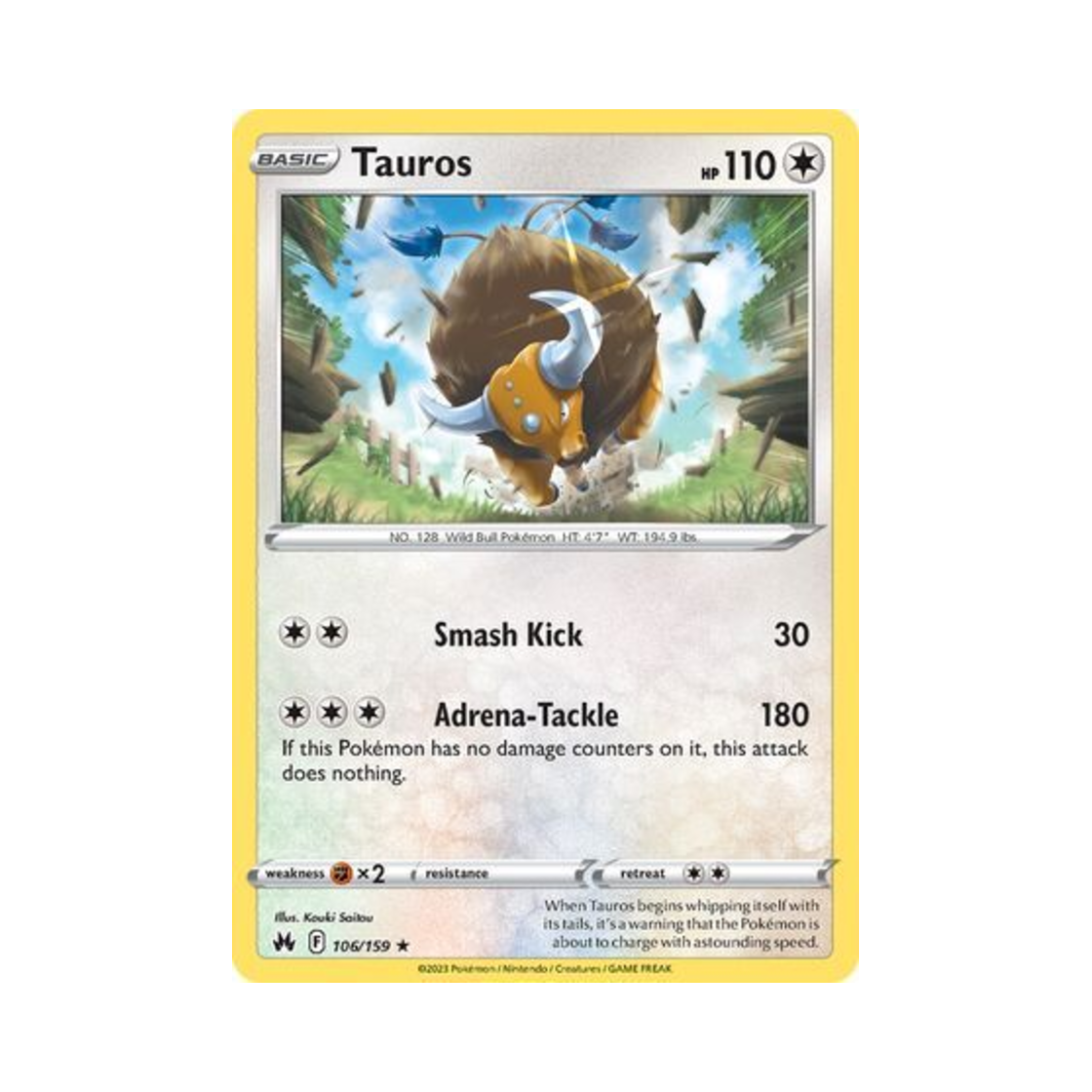 포켓몬 TCG 켄타로스 R 크라운 제니스 (영문판)(Pokemon TCG Tauros R Crown Zenith (English Ver.)) - 1