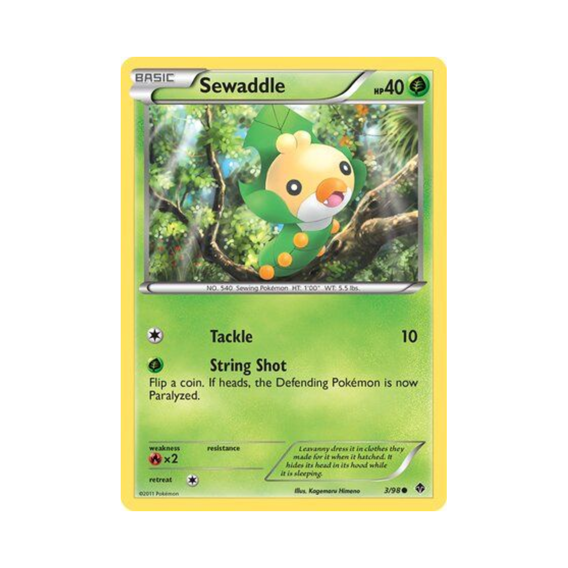 포켓몬 TCG 두르보 C 이머징 파워스 (영문판)(Pokemon TCG Sewaddle C Emerging Powers (English Ver.)) - 1