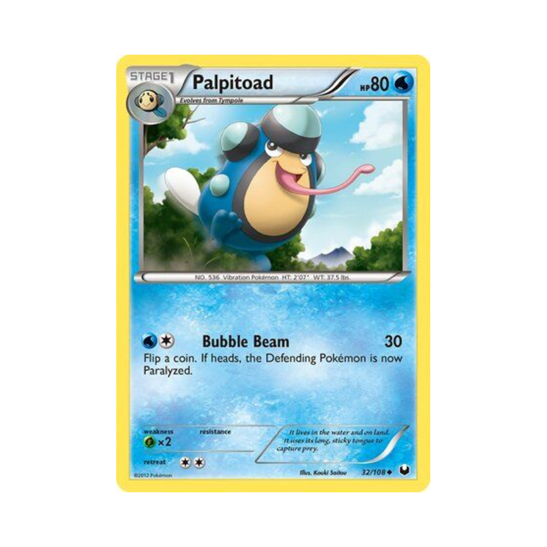 포켓몬 TCG 두까비 U 다크 익스플로러스 (영문판)(Pokemon TCG Palpitoad U Dark Explorers (English Ver.))