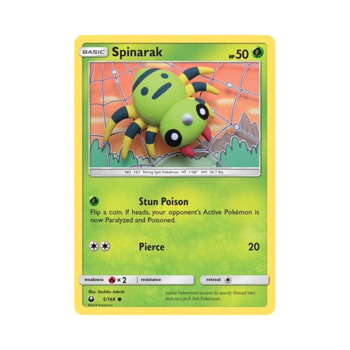 CES5/168 Pokemon TCG Spinarak C Celestial Storm (English Ver.)