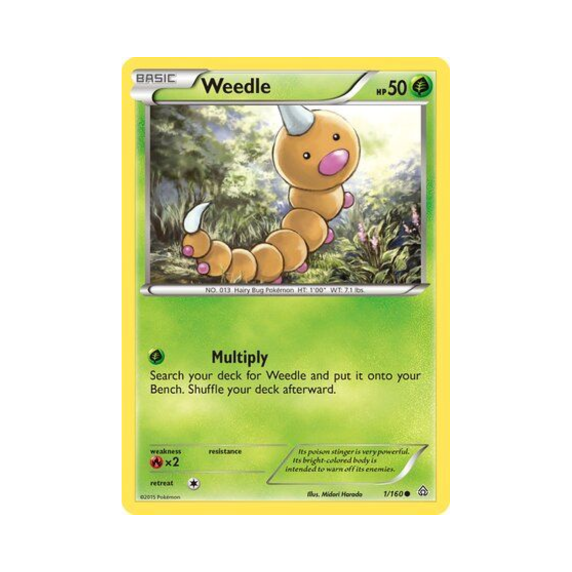 포켓몬 TCG 뿔충이 C 프라이멀 크래시 (영문판)(Pokemon TCG Weedle C Primal Clash (English Ver.)) - 1