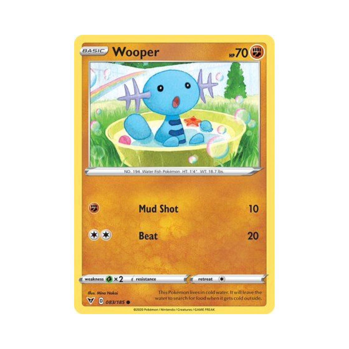 포켓몬 TCG 우파 C 비비드 볼티지 (영문판)(Pokemon TCG Wooper C Vivid Voltage (English Ver.)) - 1