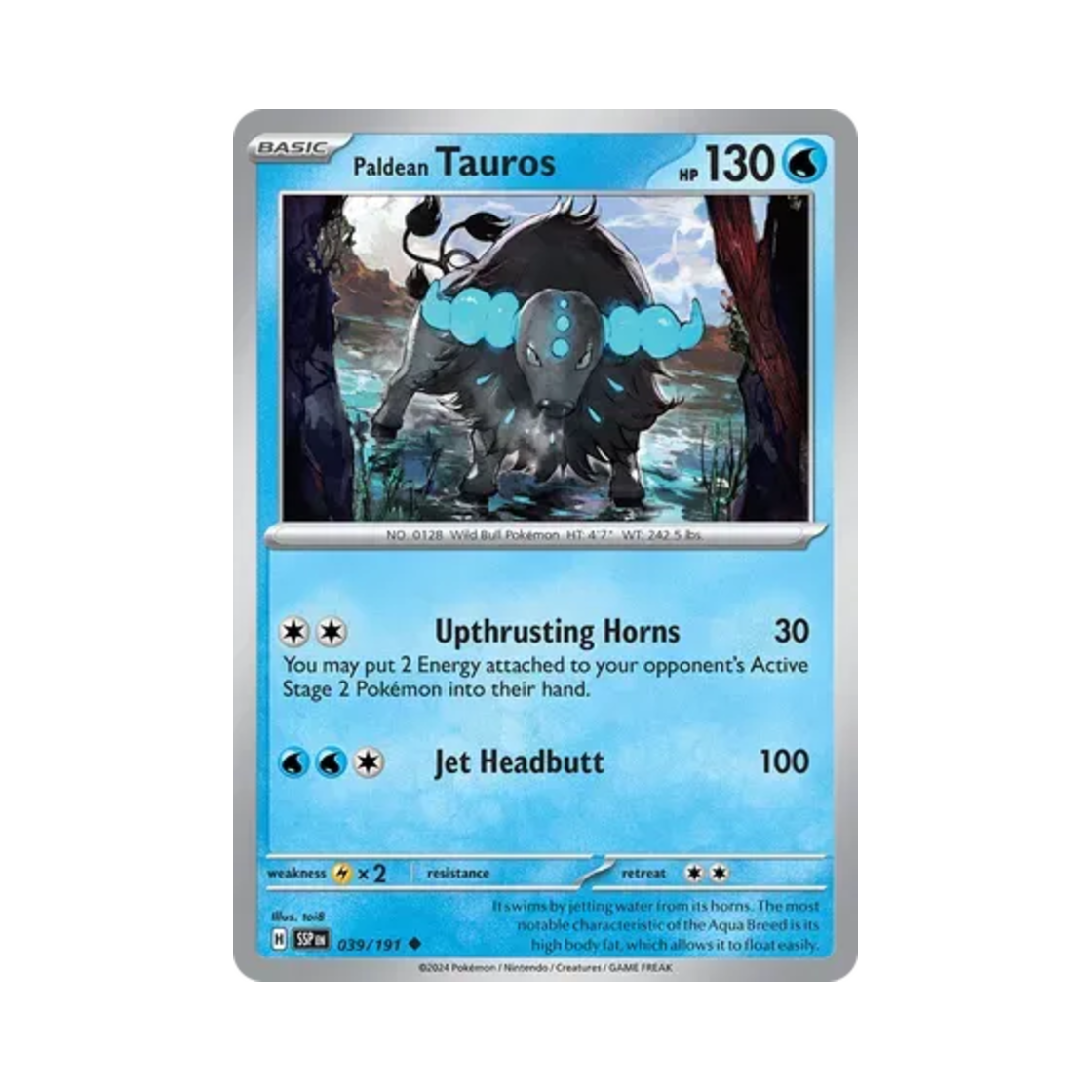 포켓몬 TCG 팔데아 켄타로스 U 서징 스파크 (영문판)(Pokemon TCG Paldean Tauros U Surging Sparks (English Ver.)) - 1