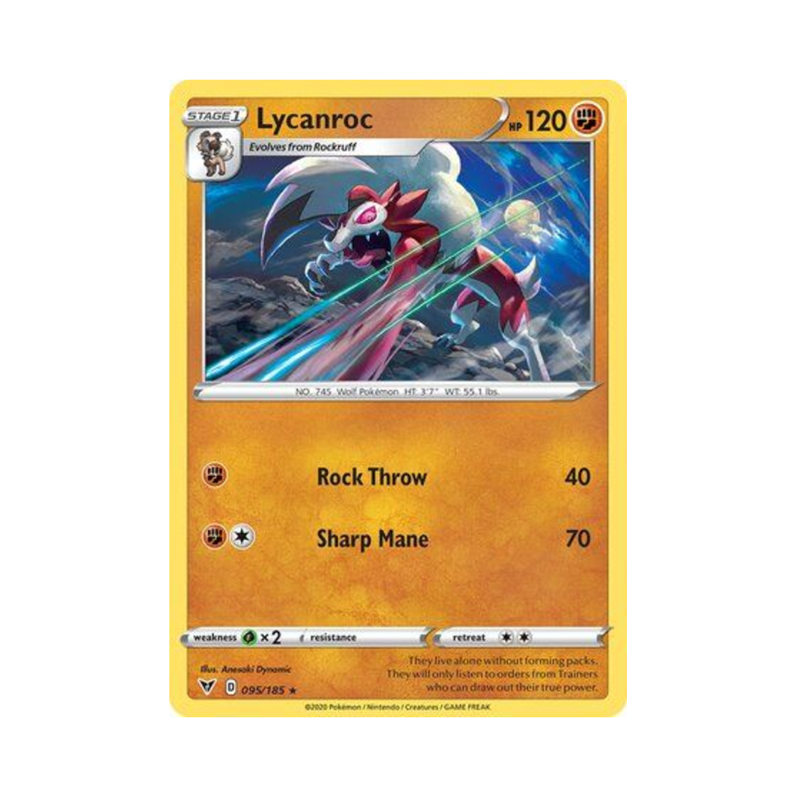 포켓몬 TCG 루가루암 R 비비드 볼티지 (영문판)(Pokemon TCG Lycanroc R Vivid Voltage (English Ver.)) - 1