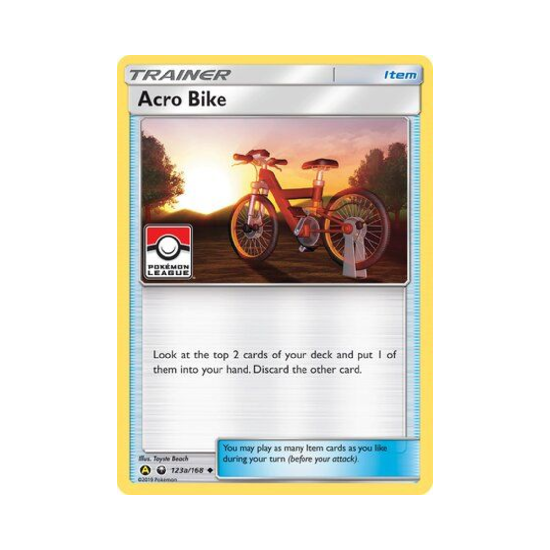 포켓몬 TCG 더트자전거 U 옐로우 A 얼터네이트 (영문판)(Pokemon TCG Acro Bike U Yellow A Alternate (English Ver.)) - 1