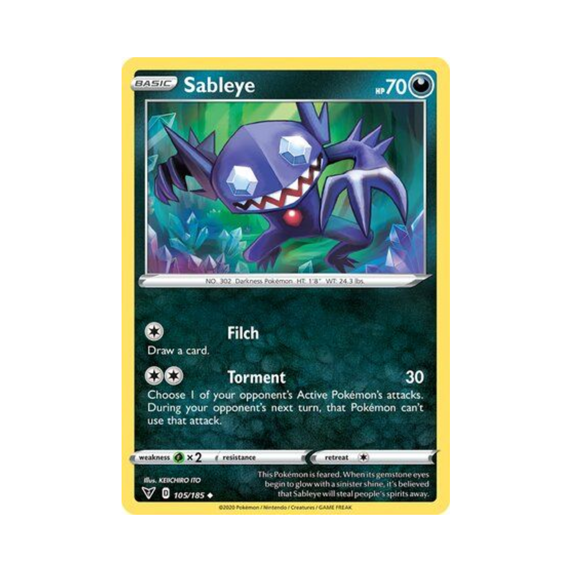포켓몬 TCG 깜까미 U 비비드 볼티지 (영문판)(Pokemon TCG Sableye U Vivid Voltage (English Ver.)) - 1