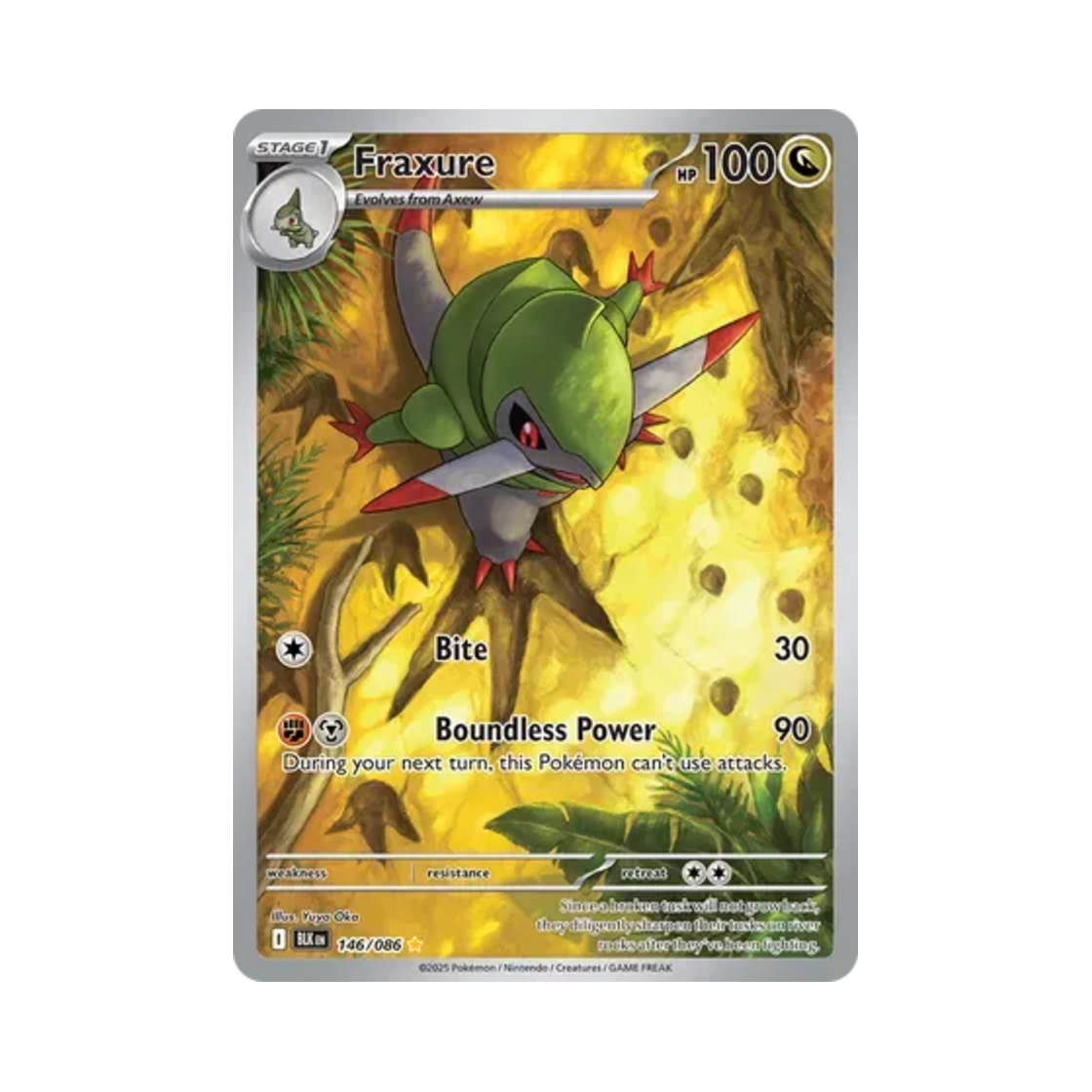 포켓몬 TCG 액슨도 IR 블랙볼트 (영문판)(Pokemon TCG Fraxure IR Black Bolt (English Ver.))