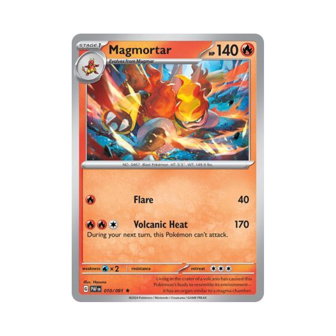 포켓몬 TCG 마그마번 R 팔데아 페이트 (영문판)(Pokemon TCG Magmortar R Paldean Fates (English Ver.)) - 1
