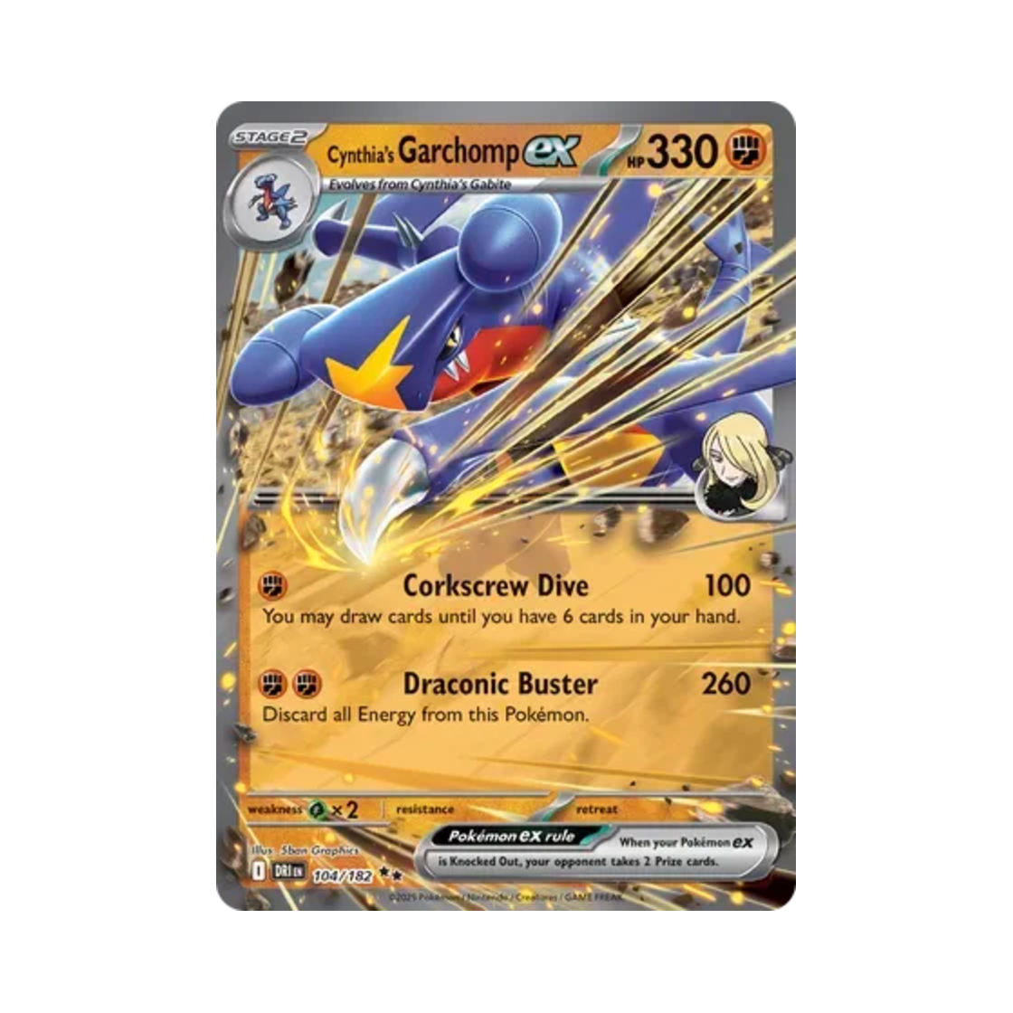 포켓몬 TCG 난천의 한카리아스 ex DR 데스티니드 라이벌스 (영문판)(Pokemon TCG Cynthia's Garchomp ex DR Destined Rivals (English Ver.)) - 1
