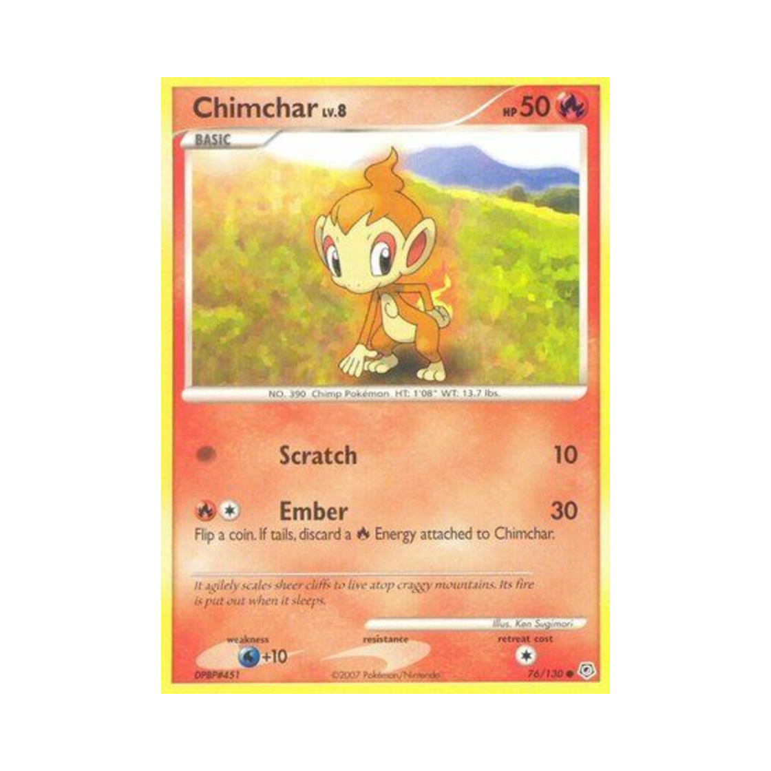 포켓몬 TCG 불꽃숭이 C 다이아몬드 & 펄 (영문판)(Pokemon TCG Chimchar C Diamond & Pearl (English Ver.)) - 1