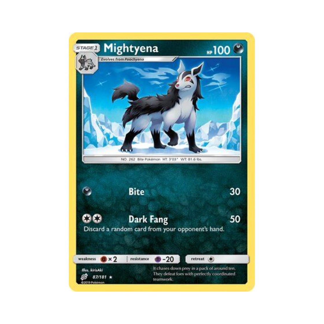포켓몬 TCG 그라에나 R 팀업 (영문판)(Pokemon TCG Mightyena R Team Up (English Ver.))