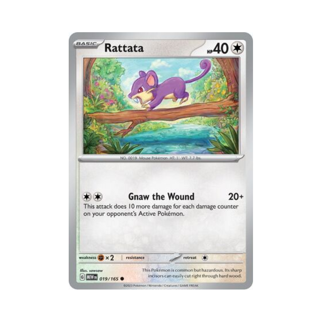 포켓몬 TCG 꼬렛 C 스칼렛 & 바이올렛 151 (영문판)(Pokemon TCG Rattata C Scarlet & Violet 151 (English Ver.)) - 1