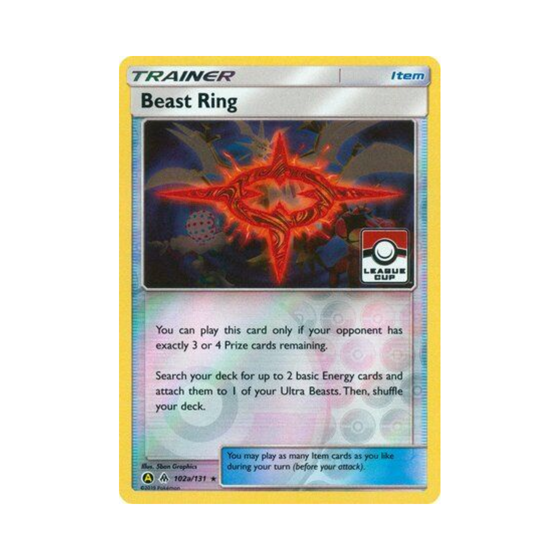 포켓몬 TCG 비스트링 R 옐로우 A 얼터네이트 (영문판)(Pokemon TCG Beast Ring R Yellow A Alternate (English Ver.)) - 1