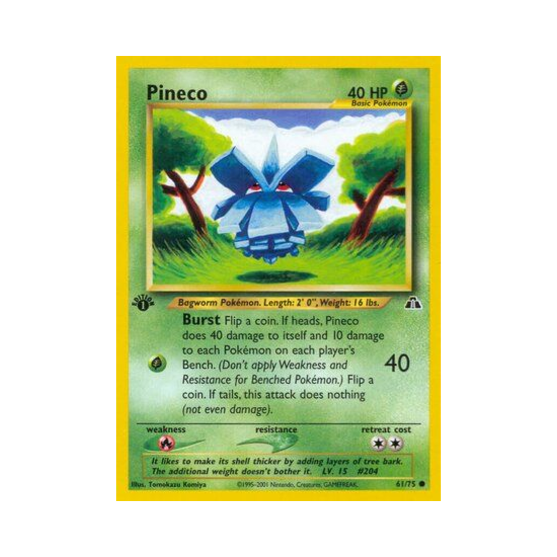 포켓몬 TCG 피콘 C 네오 디스커버리 (영문판)(Pokemon TCG Pineco C Neo Discovery (English Ver.)) - 1