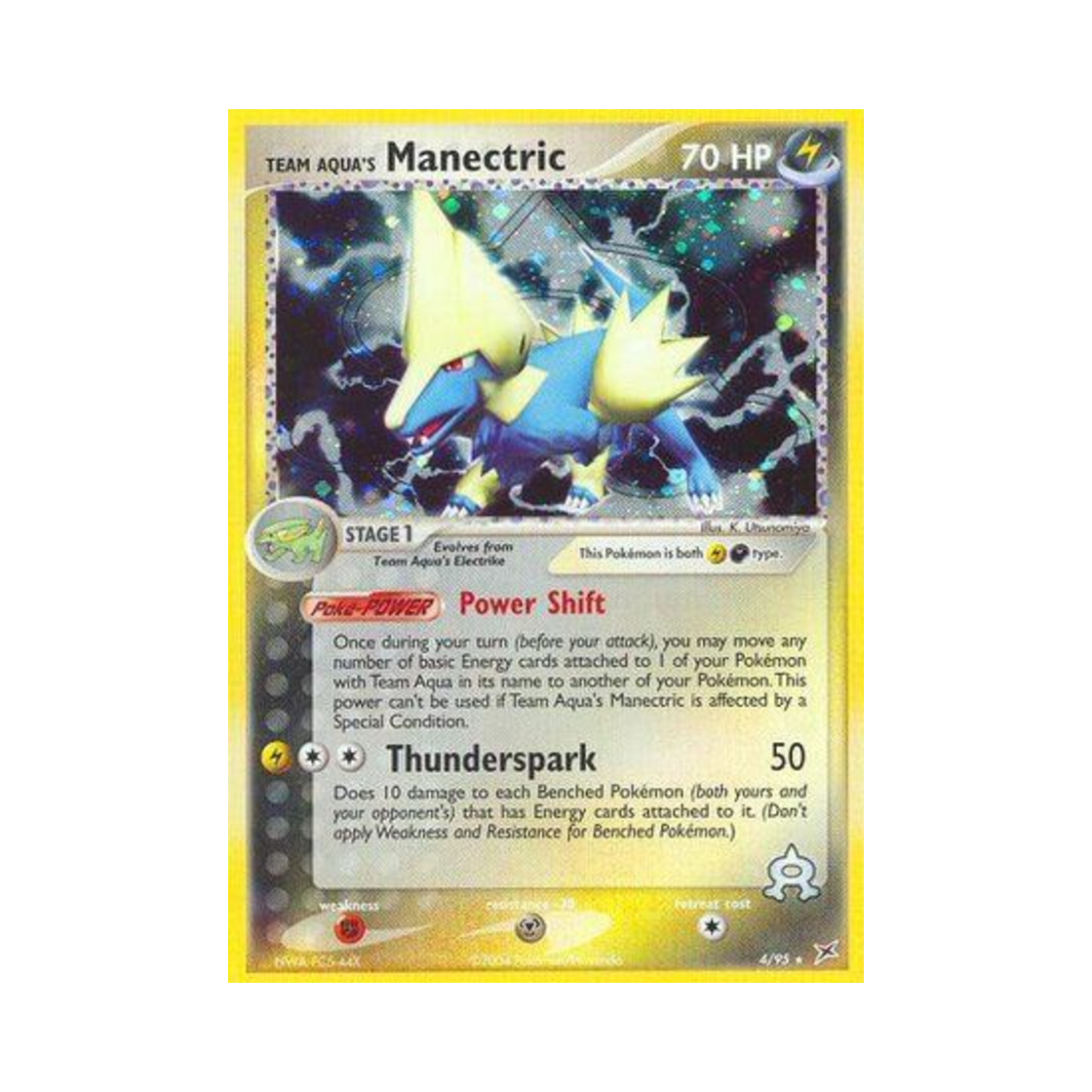 포켓몬 TCG 아쿠아단의 썬더볼트 RH EX 마그마단 vs 아쿠아단 (영문판)(Pokemon TCG Team Aqua's Manectric RH EX Team Magma vs Team Aqua (English Ver.))