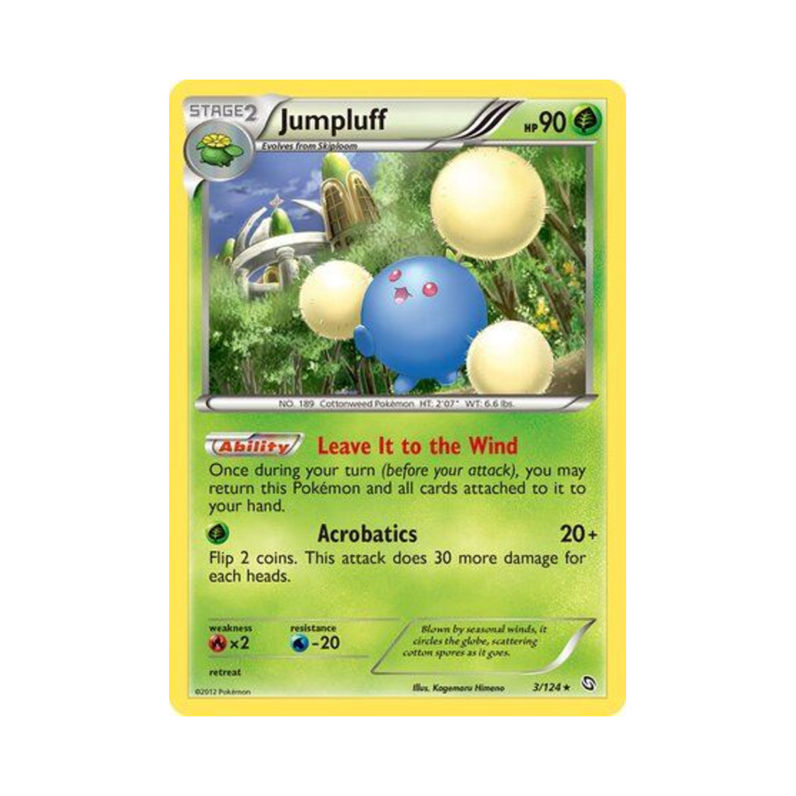 포켓몬 TCG 솜솜코 R 드래곤즈 엑잘티드 (영문판)(Pokemon TCG Jumpluff R Dragons Exalted (English Ver.))