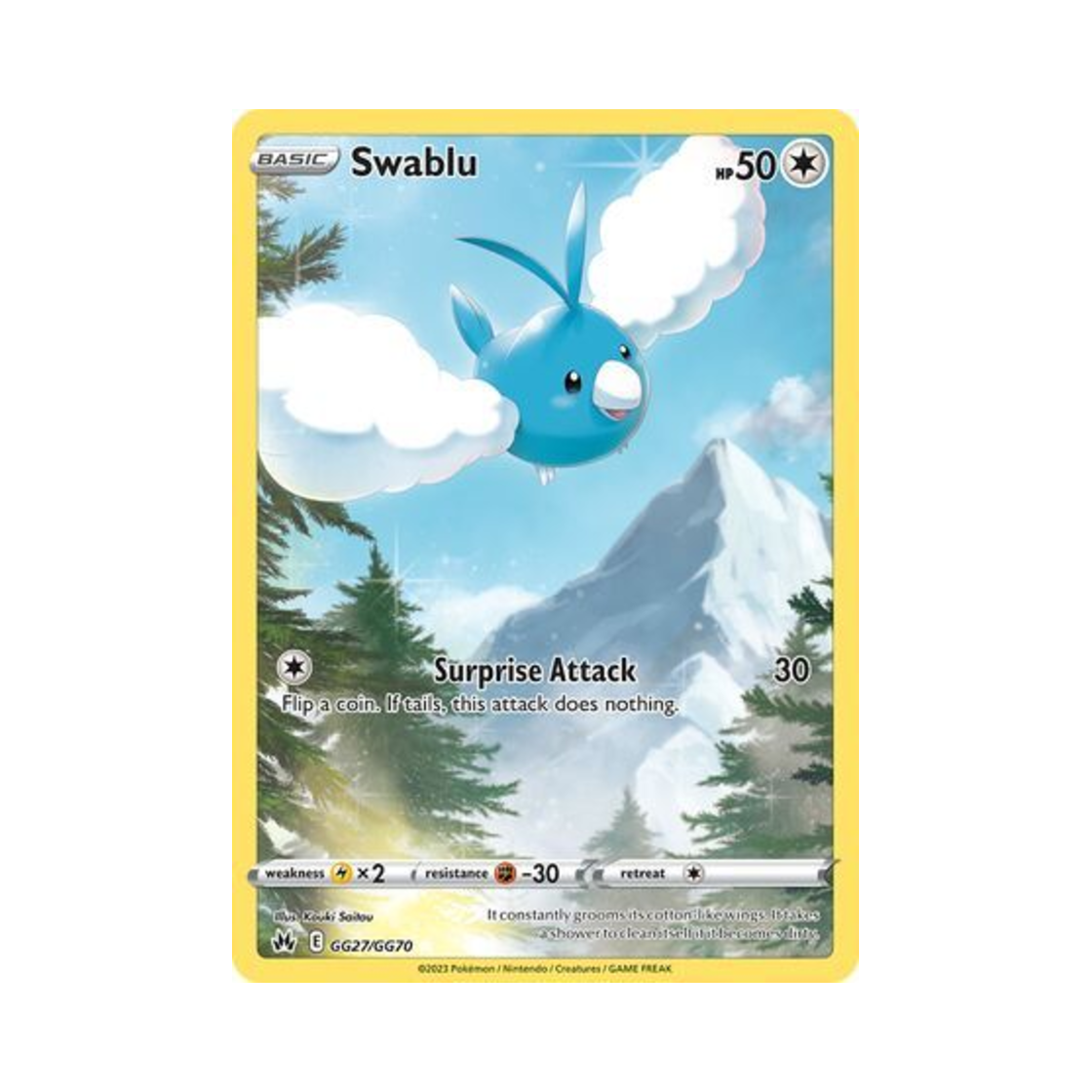 포켓몬 TCG 파비코 R 크라운 제니스 (영문판)(Pokemon TCG Swablu R Crown Zenith (English Ver.)) - 1