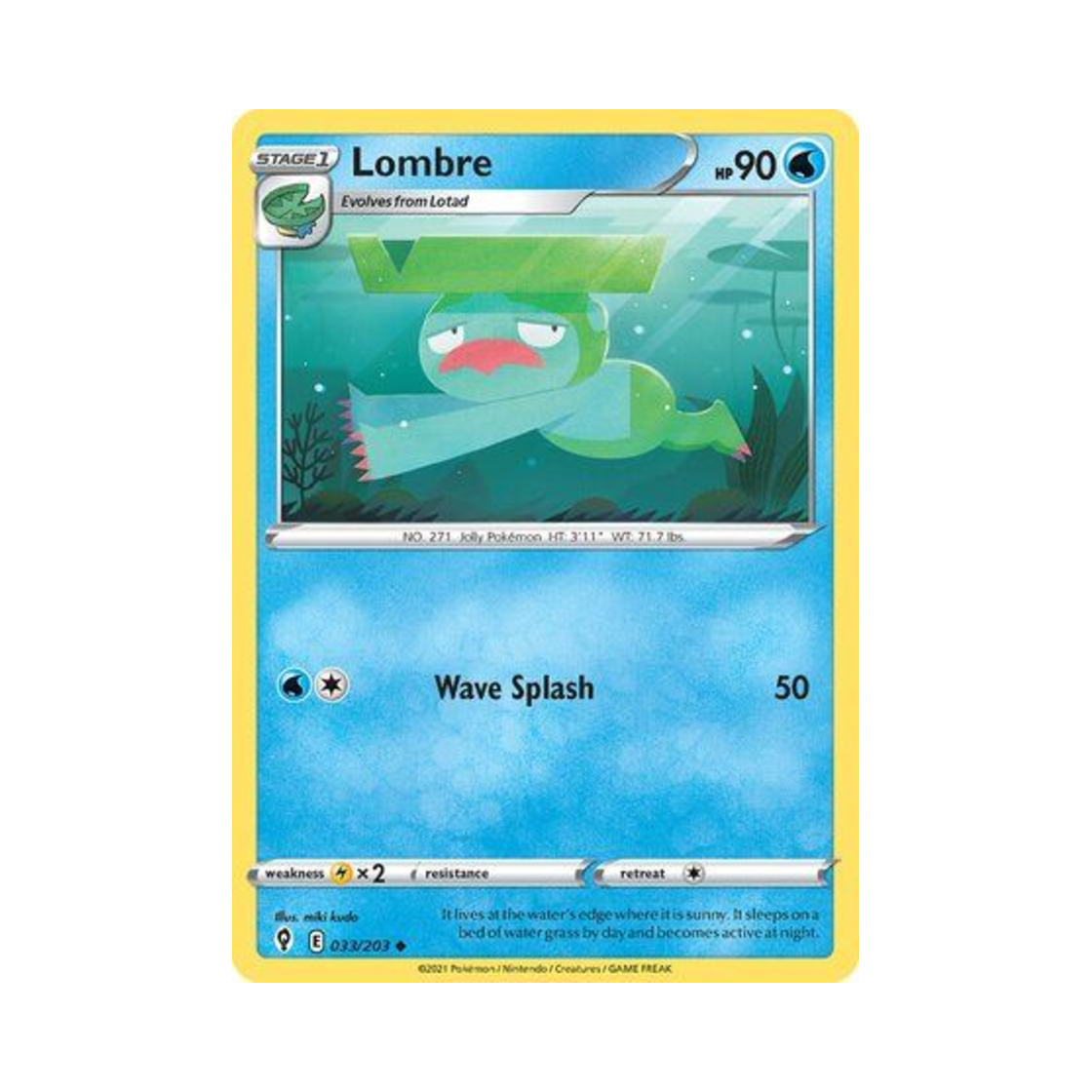 포켓몬 TCG 로토스 U 이볼빙 스카이즈 (영문판)(Pokemon TCG Lombre U Evolving Skies (English Ver.)) - 1