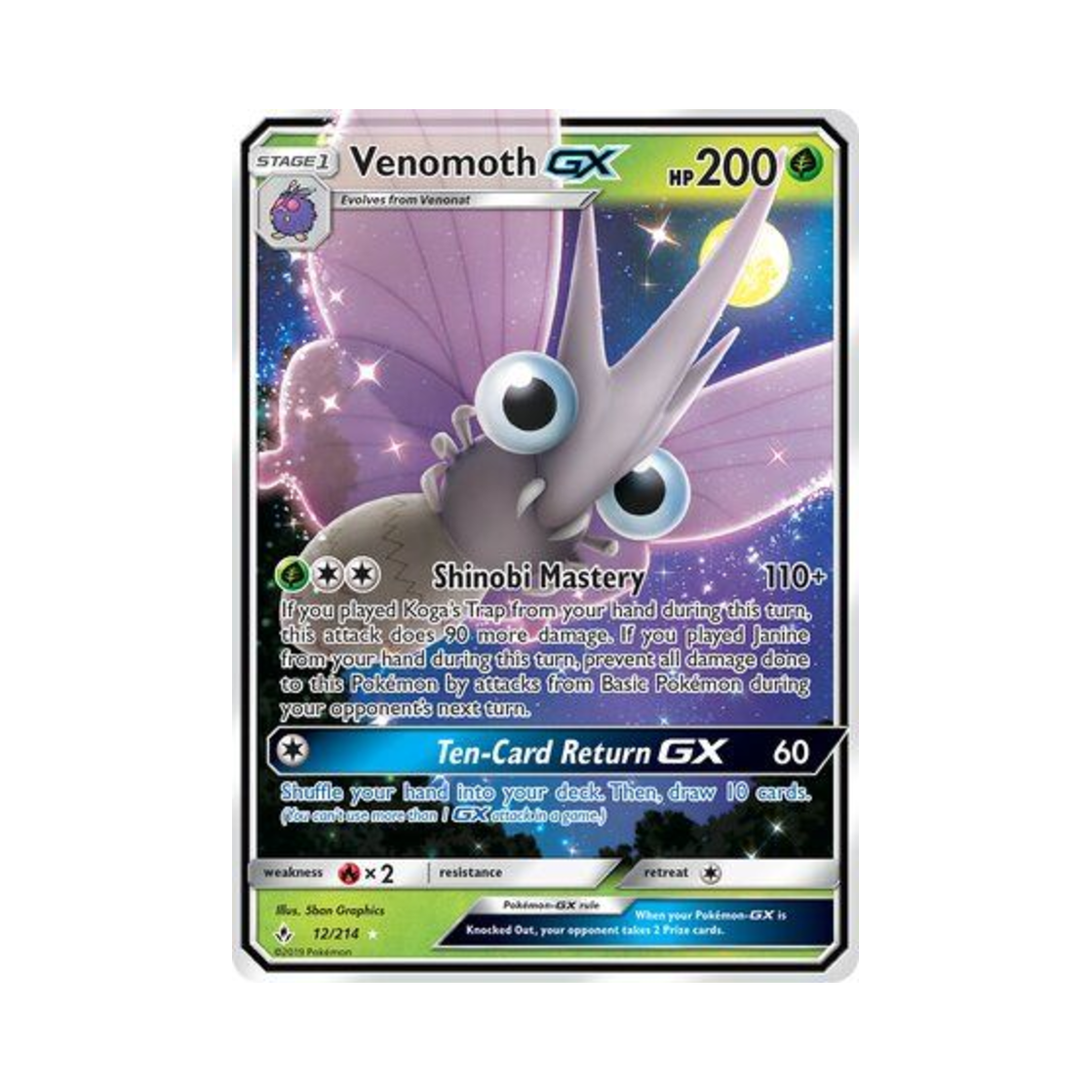 포켓몬 TCG 도나리 GX RHG 언브로큰 본즈 (영문판)(Pokemon TCG Venomoth GX RHG Unbroken Bonds (English Ver.)) - 1
