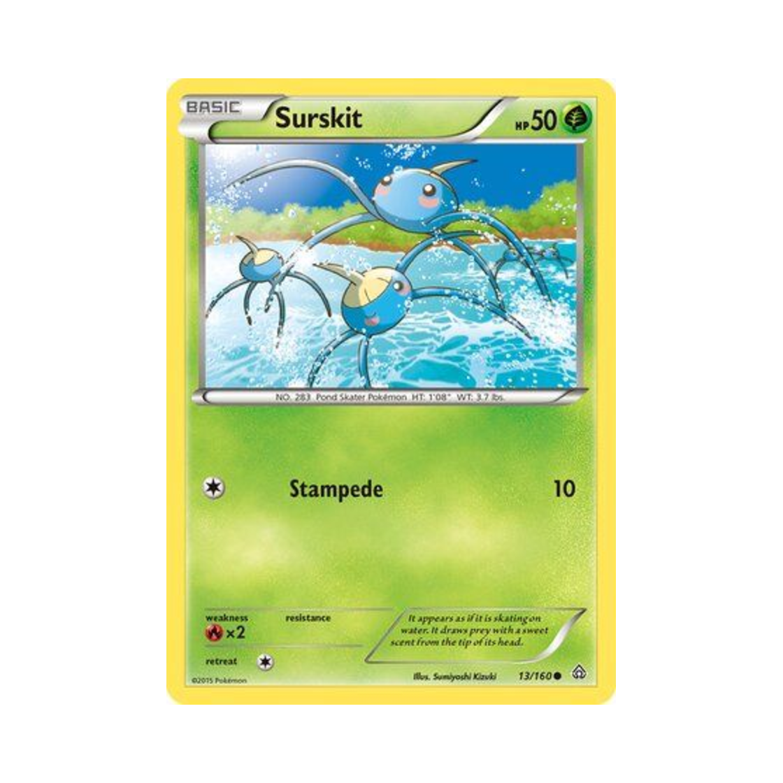 포켓몬 TCG 비구술 C 프라이멀 크래시 (영문판)(Pokemon TCG Surskit C Primal Clash (English Ver.)) - 1