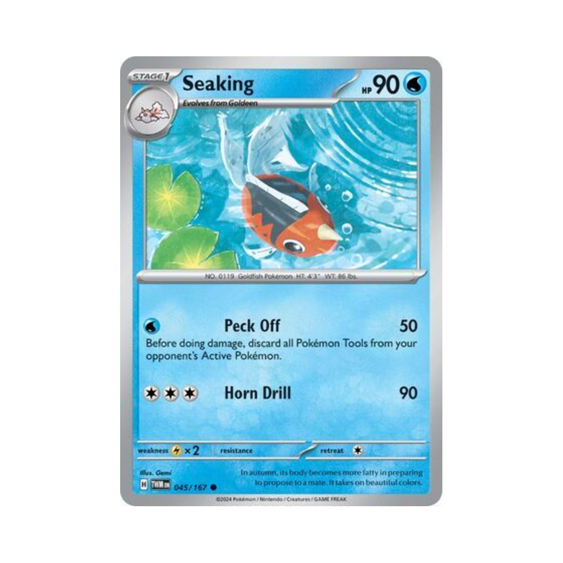 포켓몬 TCG 왕콘치 C 트와일라잇 마스커레이드 (영문판)(Pokemon TCG Seaking C Twilight Masquerade (English Ver.)) - 1