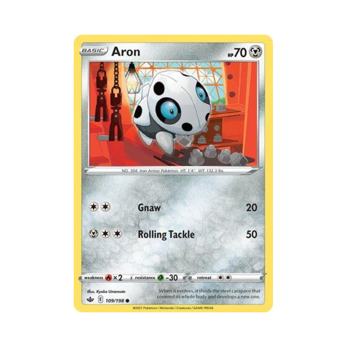 포켓몬 TCG 가보리 C 칠링 레인 (영문판)(Pokemon TCG Aron C Chilling Reign (English Ver.)) - 1