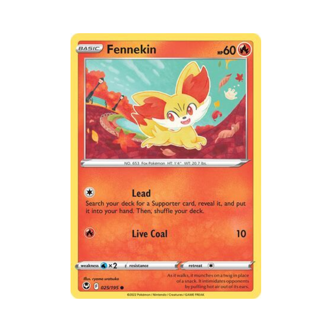 포켓몬 TCG 푸호꼬 C 실버 템페스트 (영문판)(Pokemon TCG Fennekin C Silver Tempest (English Ver.)) - 1